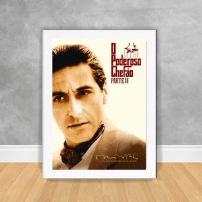 Quadro Decorativo Michael Corleone - o Poderoso Chefão Filmes 17 Branca