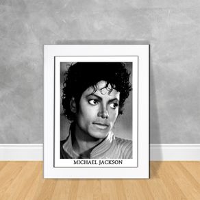 Quadro Decorativo Michael Jackson 03 Quadro Personalidade 31 Branca