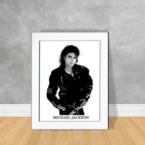 Quadro Decorativo Michael Jackson 04 Quadro Personalidade 32 Branca