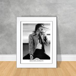 Quadro Decorativo Michael Jackson 07 Quadro Personalidade 235 Branca