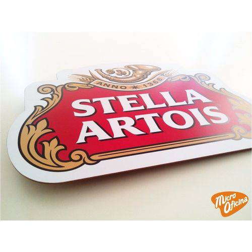 Quadro Decorativo Placa Cerveja Stella Artois Mdf 3mm