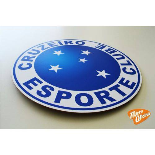 Quadro Decorativo Placa Cruzeiro Mdf 3mm Times Futebol