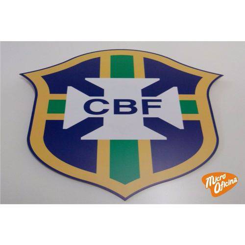 Quadro Decorativo Placa Seleção Brasileira CBF Mdf 3mm
