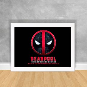 Quadro Decorativo Símbolo Deadpool Filmes 15 Branca