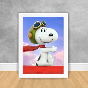 Quadro Decorativo Snoopy Snoopy 05 Branca