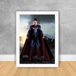Quadro Decorativo Superman Superman 01 Branca