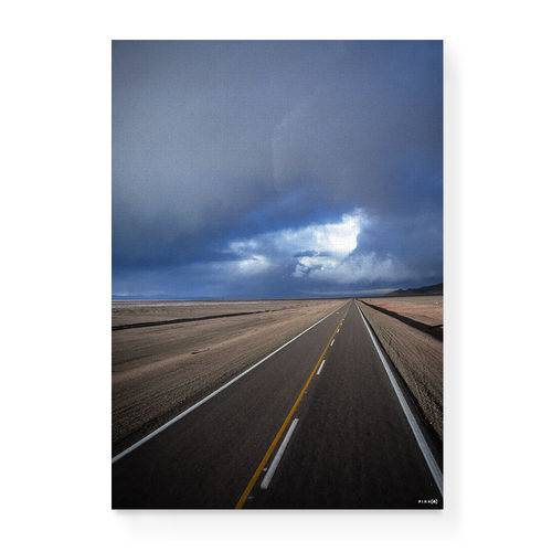 Quadro Decorativo Tela Canvas Tempestade Travessia do Deserto do Atacama Entre a Argentina e Chile - 32,5x23cm
