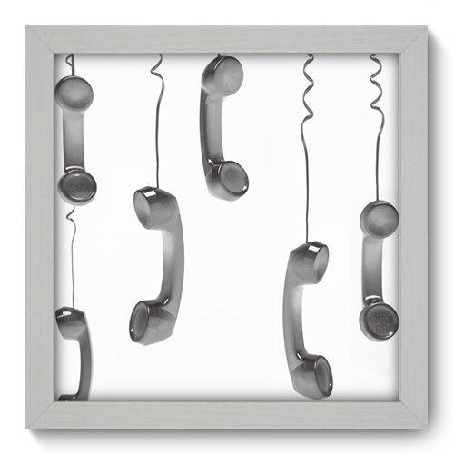 Quadro Decorativo Telefones N1004 22cm X 22cm