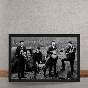 Quadro Decorativo The Beatles Fotografia Antiga 25x35