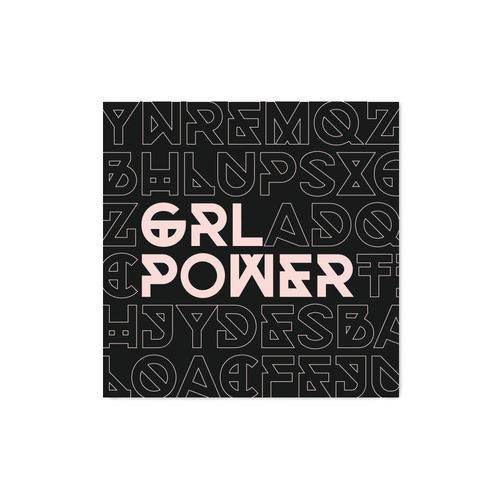 Quadro Decorativo Tipo Placa Girl Power Tipos - 30x30cm