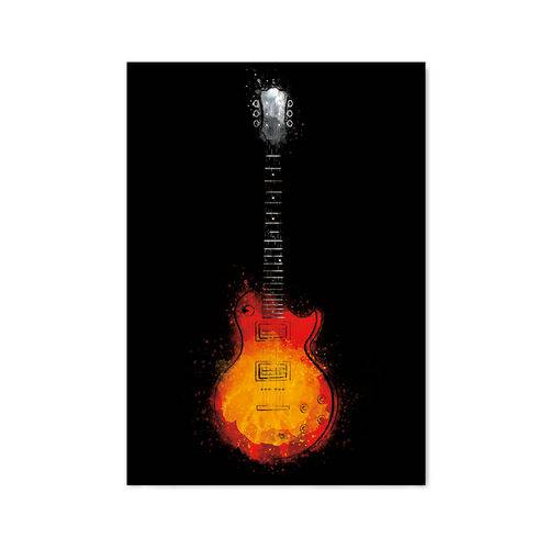 Quadro Decorativo Tipo Placa Guitarra Color Centro - 46x32,5cm