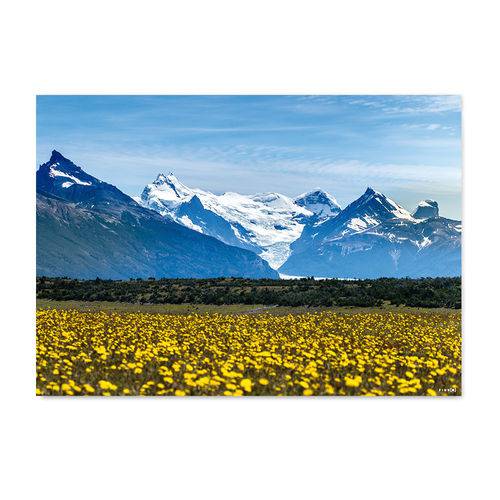 Quadro Decorativo Tipo Placa Parque Nacional Los Glaciares Patagônia Argentina - 32,5x23cm