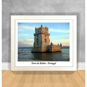 Quadro Decorativo Torre de Bélem - Portugal Portugal 31 Branca