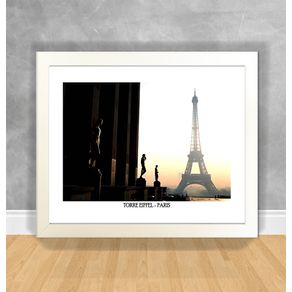 Quadro Decorativo Torre Eiffel - Paris Paris 03 Branca
