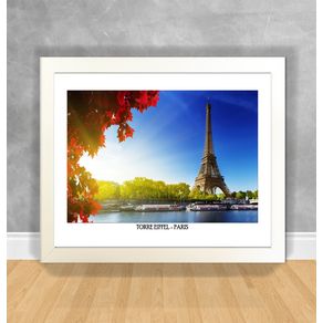 Quadro Decorativo Torre Eiffel - Paris Paris 21 Branca