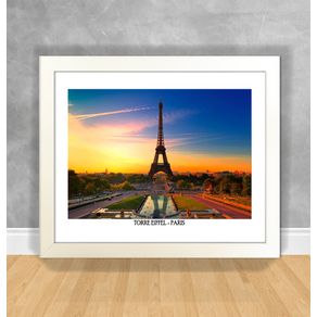 Quadro Decorativo Torre Eiffel - Paris Paris 29 Branca