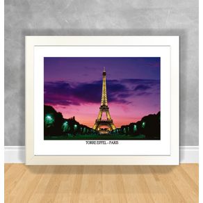 Quadro Decorativo Torre Eiffel - Paris Paris 23 Branca