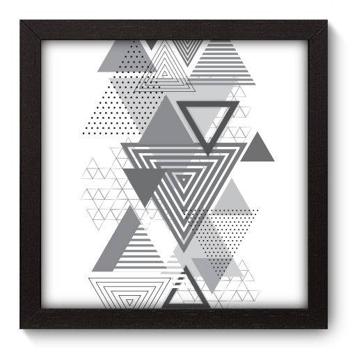 Quadro Decorativo - Triângulos - 22cm X 22cm - 177qnaap