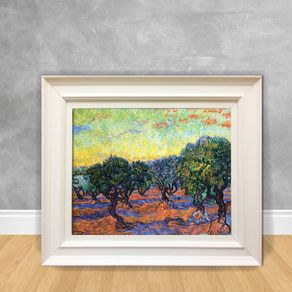 Quadro Decorativo Van Gogh - Olive Grove Orange Sky Olive Grove Orange Sky 40x50 Branca