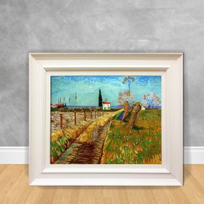 Quadro Decorativo Van Gogh - Path Throug a Field With Willows Path Throug a Field With Willows 40x50 Branca