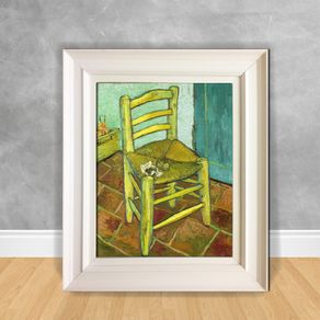 Quadro Decorativo Van Gogh - The Chair The Chair 40x50 Branca