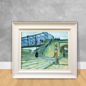 Quadro Decorativo Van Gogh - The Trinquetaille Bridge The Trinquetaille Bridge 40x50 Branca