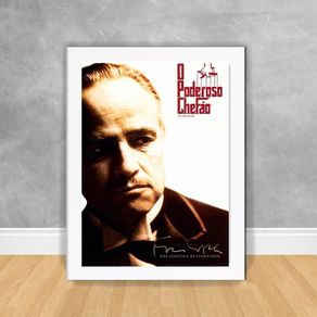 Quadro Decorativo Vito Corleone - o Poderoso Chefão Filmes 16 Branca