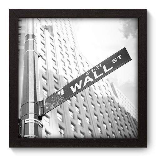 Quadro Decorativo - Wall Street - 22cm X 22cm - 070qnmap