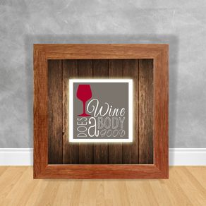 Quadro Decorativo Wine Does a Blood Good Vinho 03 Clara