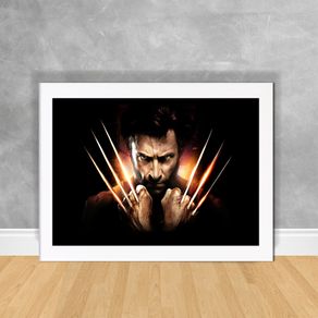 Quadro Decorativo Wolverine 02 X-Men 06 Branca