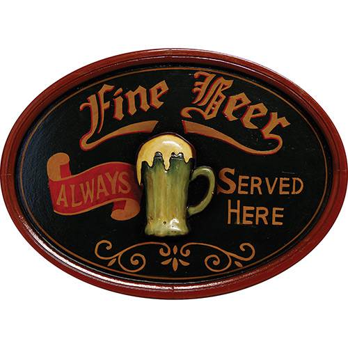 Quadro Fine Beer Always Served Here 40x54x3cm - Oldway