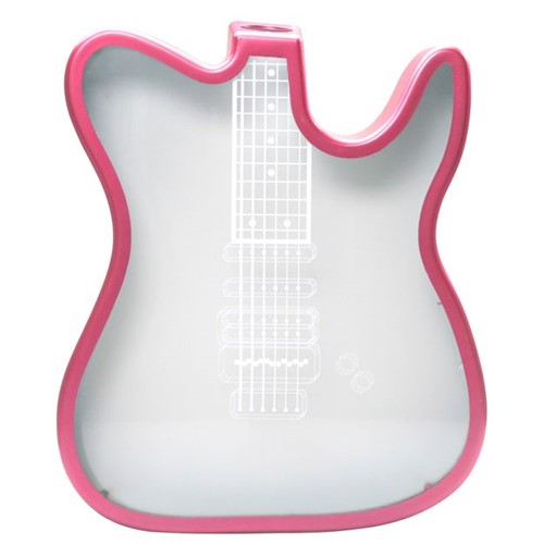 Quadro Guitarra Porta Rolha para Sublimação Rosa Pink