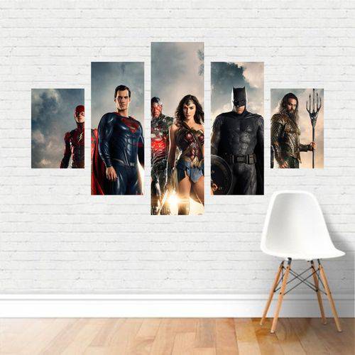 Quadro Liga da Justiça DC Comics Super Heróis Filme Canvas