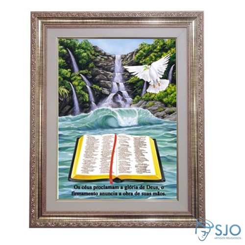 Quadro - Mensagem Bíblica - Modelo 2 - 52 Cm X 42 Cm | SJO Artigos Religiosos