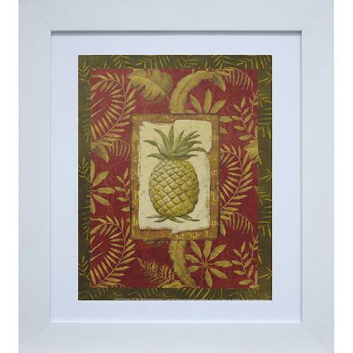 Quadro Pineapple com Vidro e Juta 30x35cm - Kapos