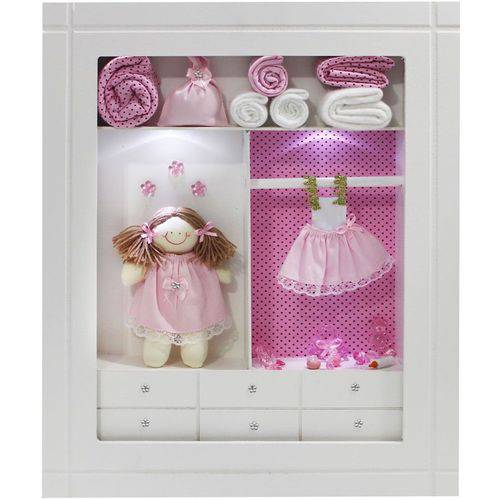 Quadro Porta Maternidade Closet - Rosa