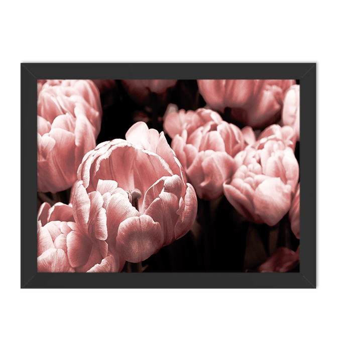Quadro Primavera Rose Moldura Preta Lisa 30x20cm-sv