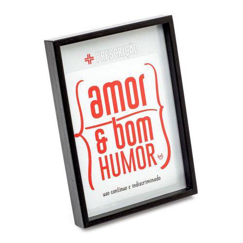 Quadro Receita Médica - Amor & Bom Humor