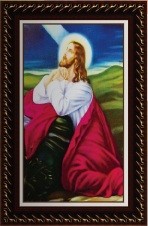 Quadro Religioso Jesus Orando - 70 X 50 Cm | SJO Artigos Religiosos