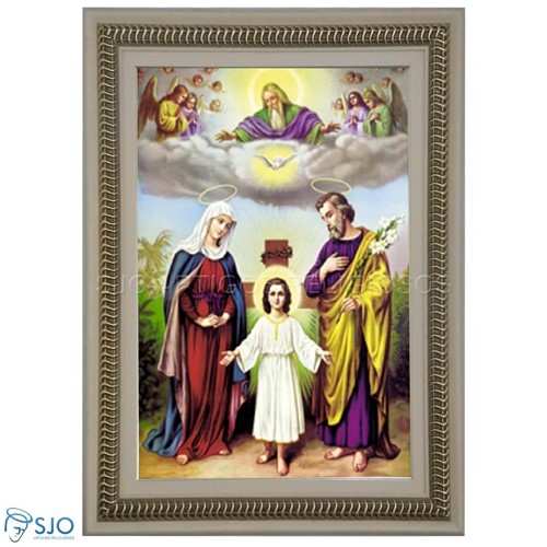 Quadro Religioso Sagrada Família - 70 X 50 Cm - Mod. 2 | SJO Artigos Religiosos