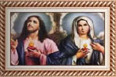 Quadro Religioso Sagrado Coração de Jesus e Maria - Mod. 2 | SJO Artigos Religiosos