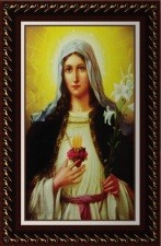 Quadro Religioso Sagrado Coração de Maria - 70 X 50 Cm - Mod. 1 | SJO Artigos Religiosos