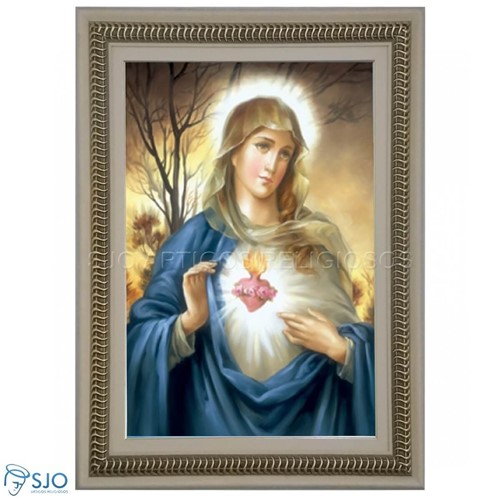 Quadro Religioso Sagrado Coração de Maria - 90 X 60 Cm | SJO Artigos Religiosos