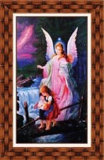 Quadro Religioso Santo Anjo - 70 X 50 Cm | SJO Artigos Religiosos