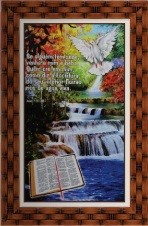 Quadro Religioso Texto Bíblico - 70 X 50 Cm - Mod. 5 | SJO Artigos Religiosos