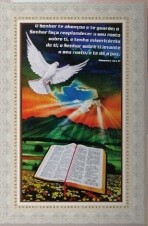 Quadro Religioso Texto Bíblico - 70 X 50 Cm - Mod. 2 | SJO Artigos Religiosos