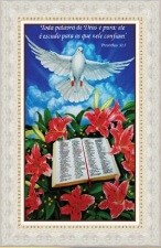 Quadro Religioso Texto Bíblico - 70 X 50 Cm - Mod. 3 | SJO Artigos Religiosos
