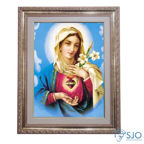 Quadro - Sagrado Coração de Maria - Modelo 2 - 52 Cm X 42 Cm | SJO Artigos Religiosos