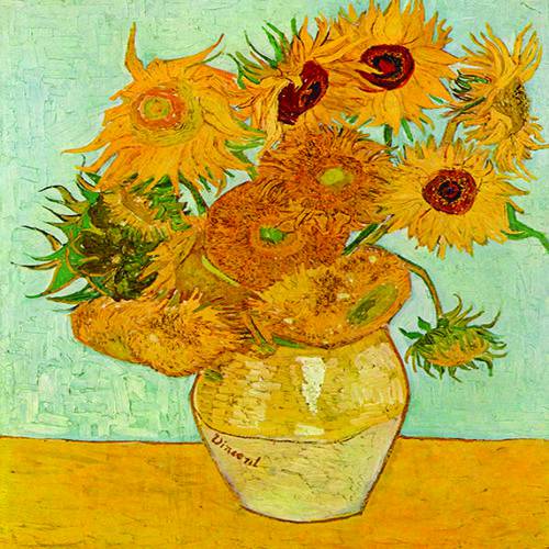 Quadro Sunflowers do Pintor Famoso Vincent Van Gogh 40 X 60