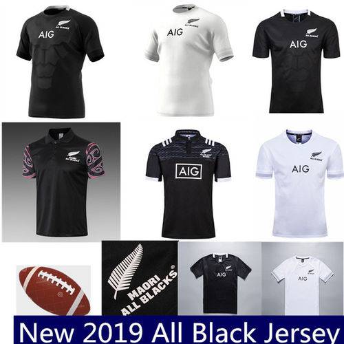 Qualidade Superior 2019 All Blacks Nrl Camisas da Liga de Rugby 2019 Casa Fora 2018/2019 Nova Zelandia Todos os Negros Tamanho S-3xl